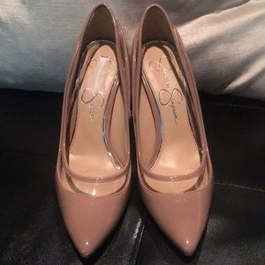 Nude/clear heels